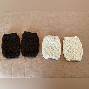 2/$10 - Boot cuffs - set of 2 Brown and Cream